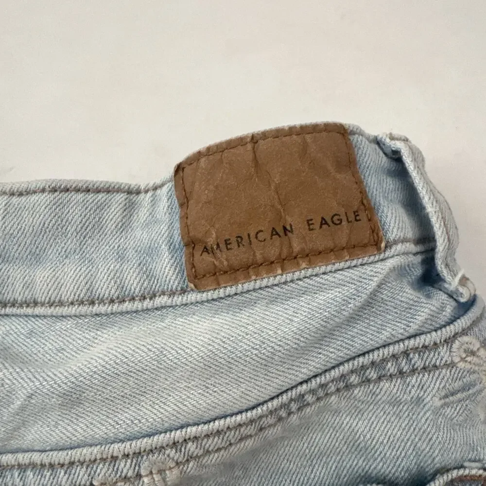 American Eagle Super Stretch Jean Shorts Size 4 Floral EMBROIDERED - Picture 8 of 13